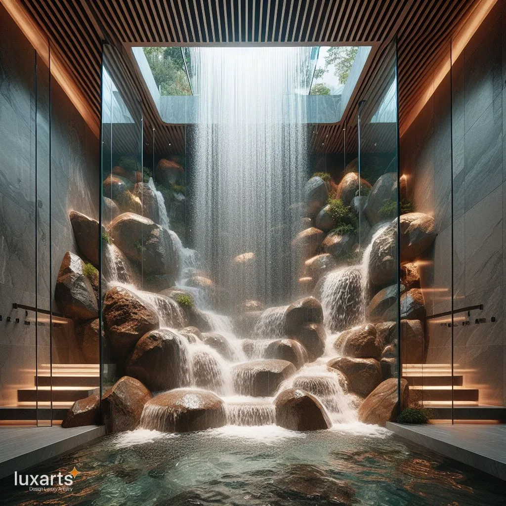 Flowing Elegance: Elevate Your Bathroom Aesthetics with a Stylish Waterfall Shower luxarts waterfall shower 8 jpg