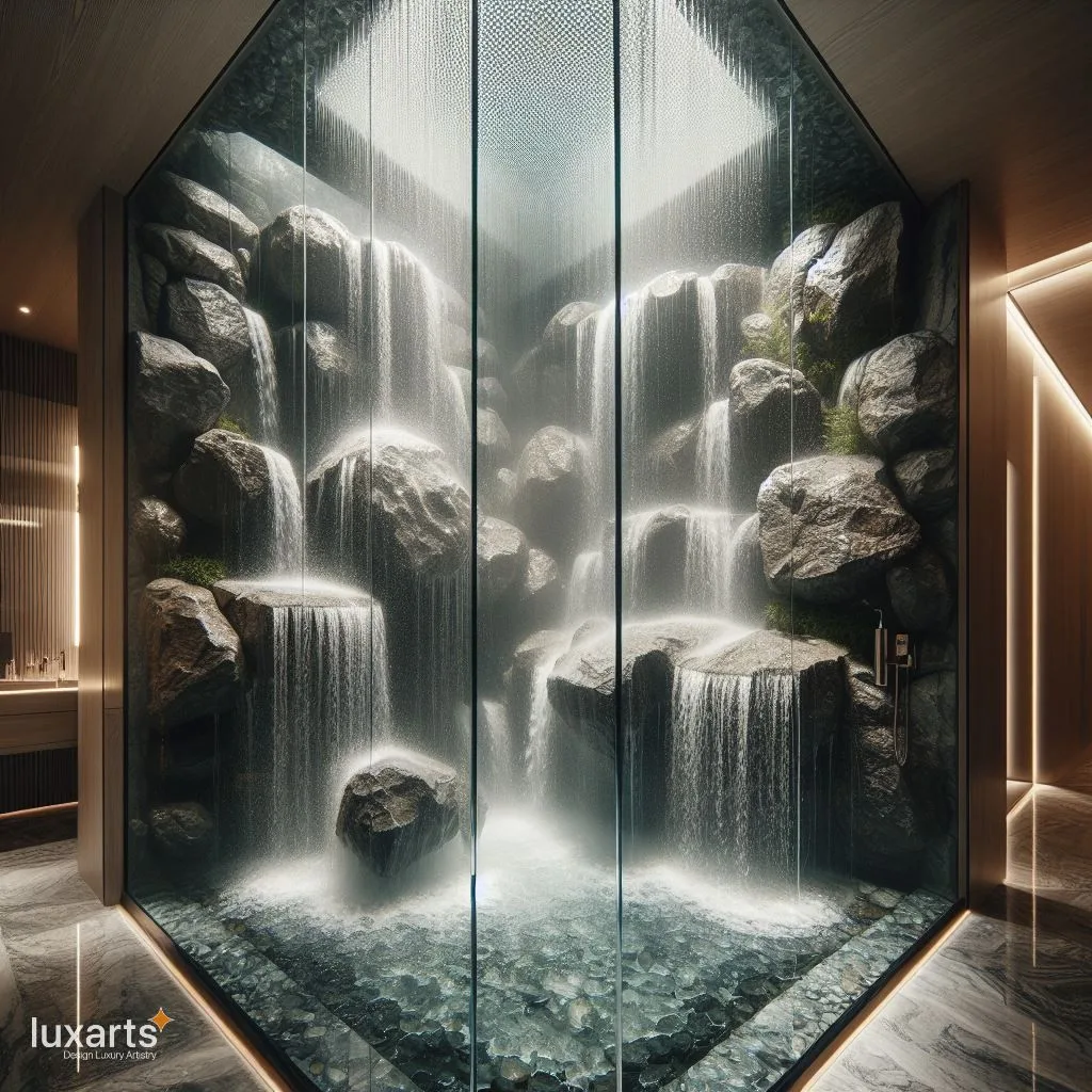 Flowing Elegance: Elevate Your Bathroom Aesthetics with a Stylish Waterfall Shower luxarts waterfall shower 9 jpg