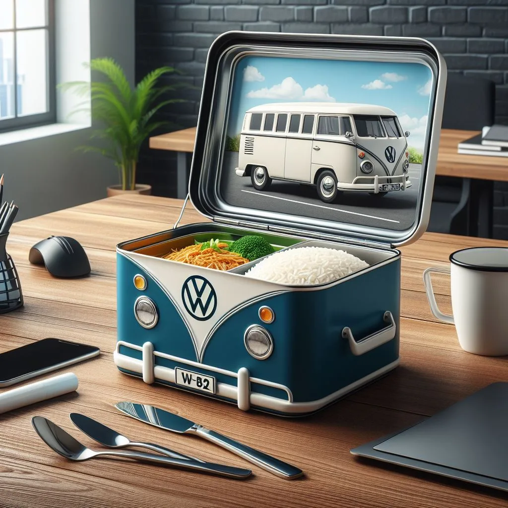 Volkswagen Bus Inspired Lunch Box: Retro Style for Your Meals volkswagen bus inspired lunch box jpg