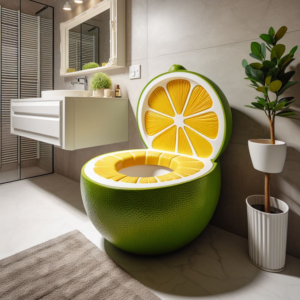 Trendy Fruit Shaped Toilet Designs: Benefits, Installation, and Maintenance Tips lemon toilet
