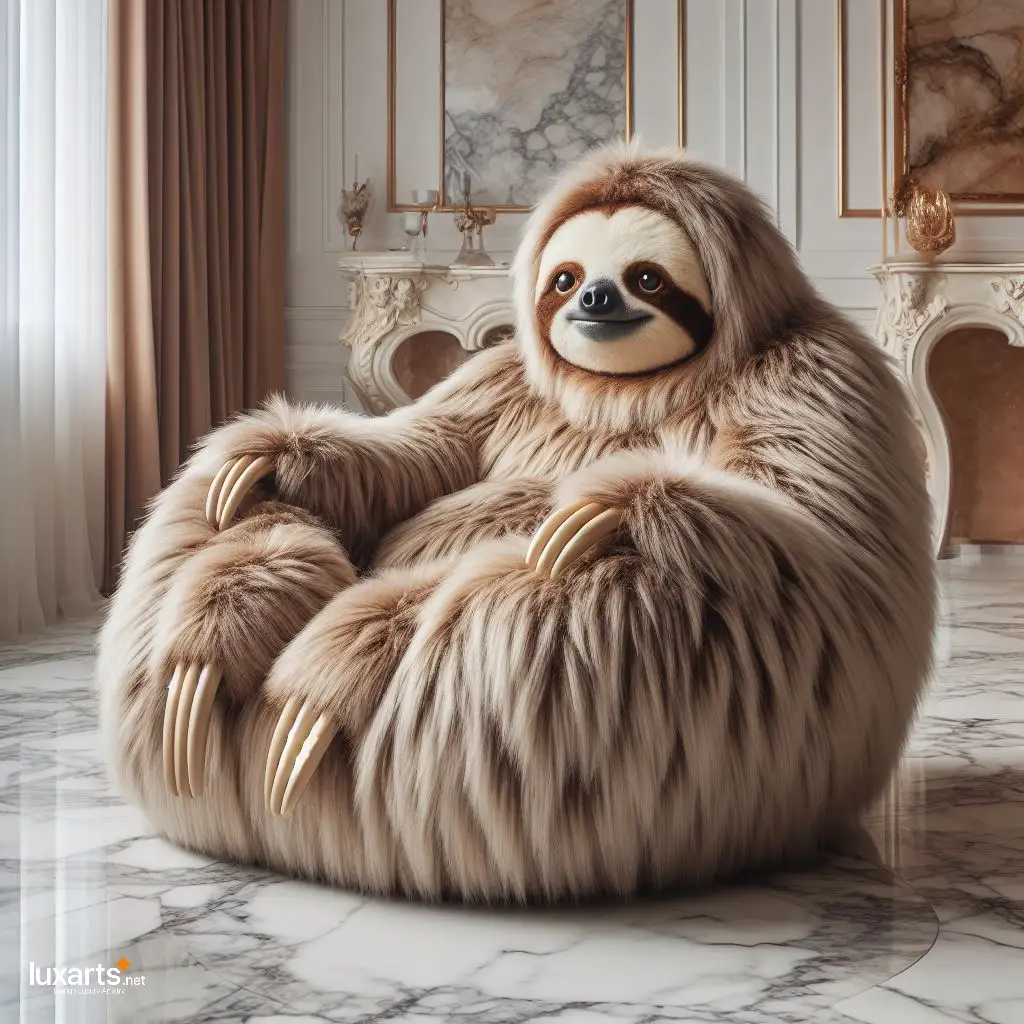 Wild Comfort: Animal-Shaped Fur Lounge Chairs for Nature-Inspired Relaxation luxarts animal shaped fur lounge chairs 8