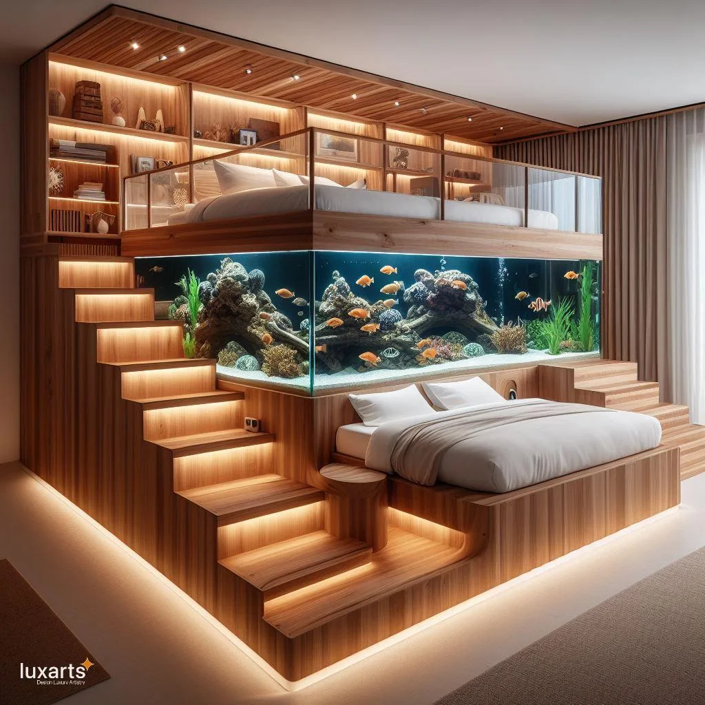 Sleep Beneath the Sea: Aquarium Bunk Bed for Aquatic Adventures luxarts aquarium bunk bed 4 jpg
