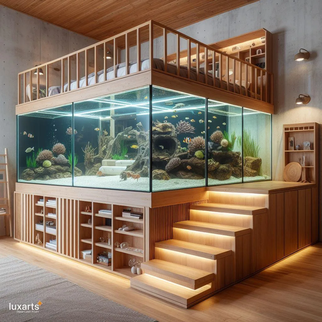 Sleep Beneath the Sea: Aquarium Bunk Bed for Aquatic Adventures luxarts aquarium bunk bed 6 jpg