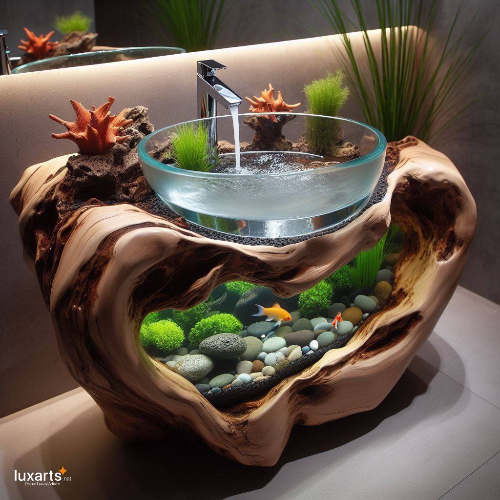 Tanking Style: Aquarium Sink Adds Underwater Charm to Your Bathroom luxarts aquarium sink 1