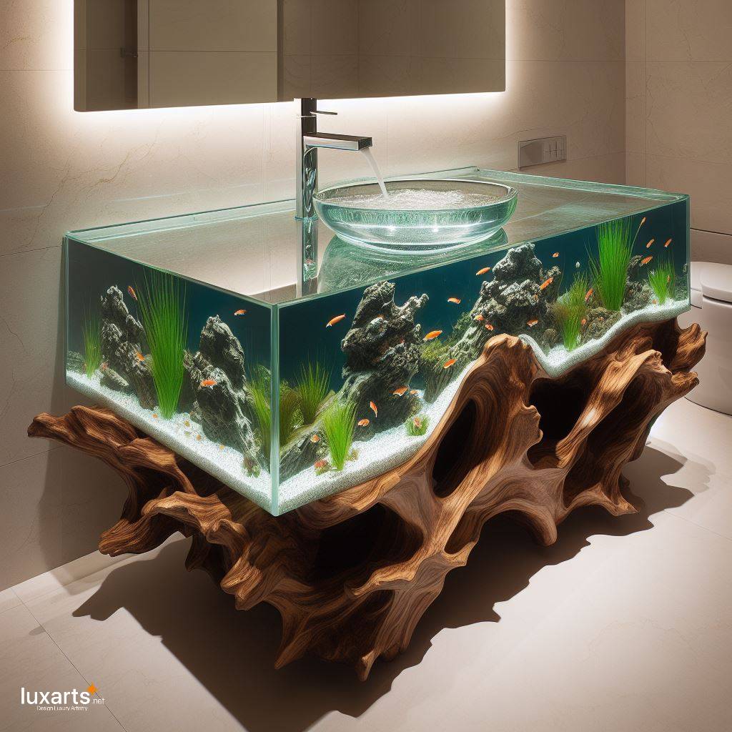 Tanking Style: Aquarium Sink Adds Underwater Charm to Your Bathroom luxarts aquarium sink 11