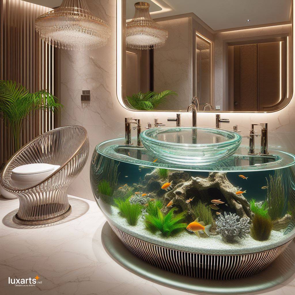 Tanking Style: Aquarium Sink Adds Underwater Charm to Your Bathroom luxarts aquarium sink 12
