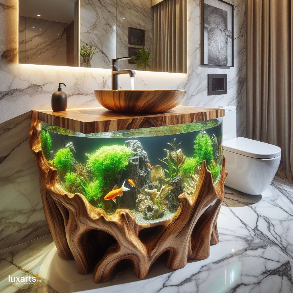 Tanking Style: Aquarium Sink Adds Underwater Charm to Your Bathroom luxarts aquarium sink 13