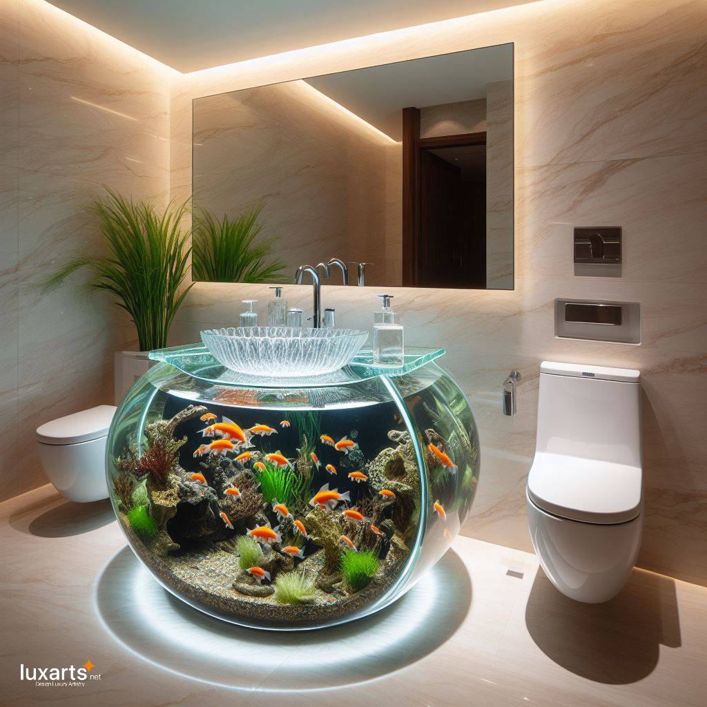 Tanking Style: Aquarium Sink Adds Underwater Charm to Your Bathroom luxarts aquarium sink 14