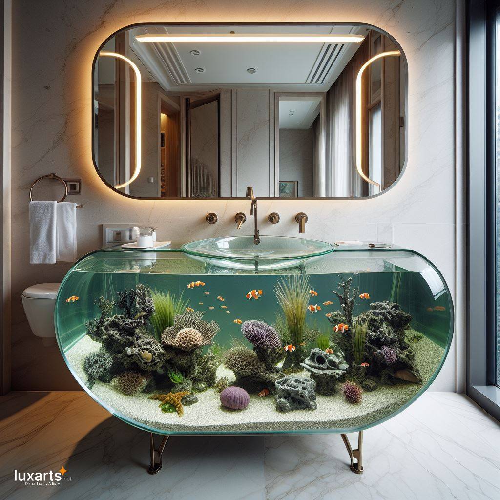 Tanking Style: Aquarium Sink Adds Underwater Charm to Your Bathroom luxarts aquarium sink 3