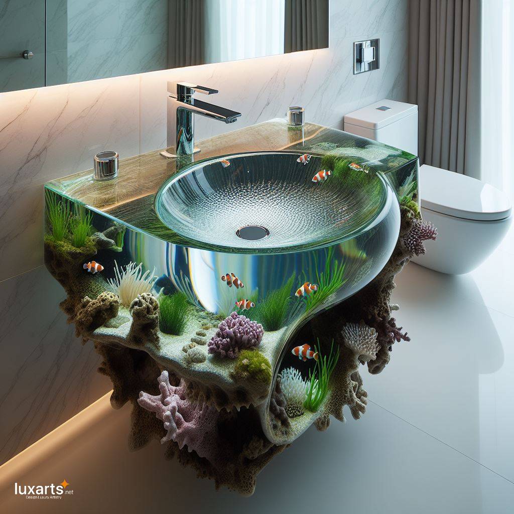 Tanking Style: Aquarium Sink Adds Underwater Charm to Your Bathroom luxarts aquarium sink 8