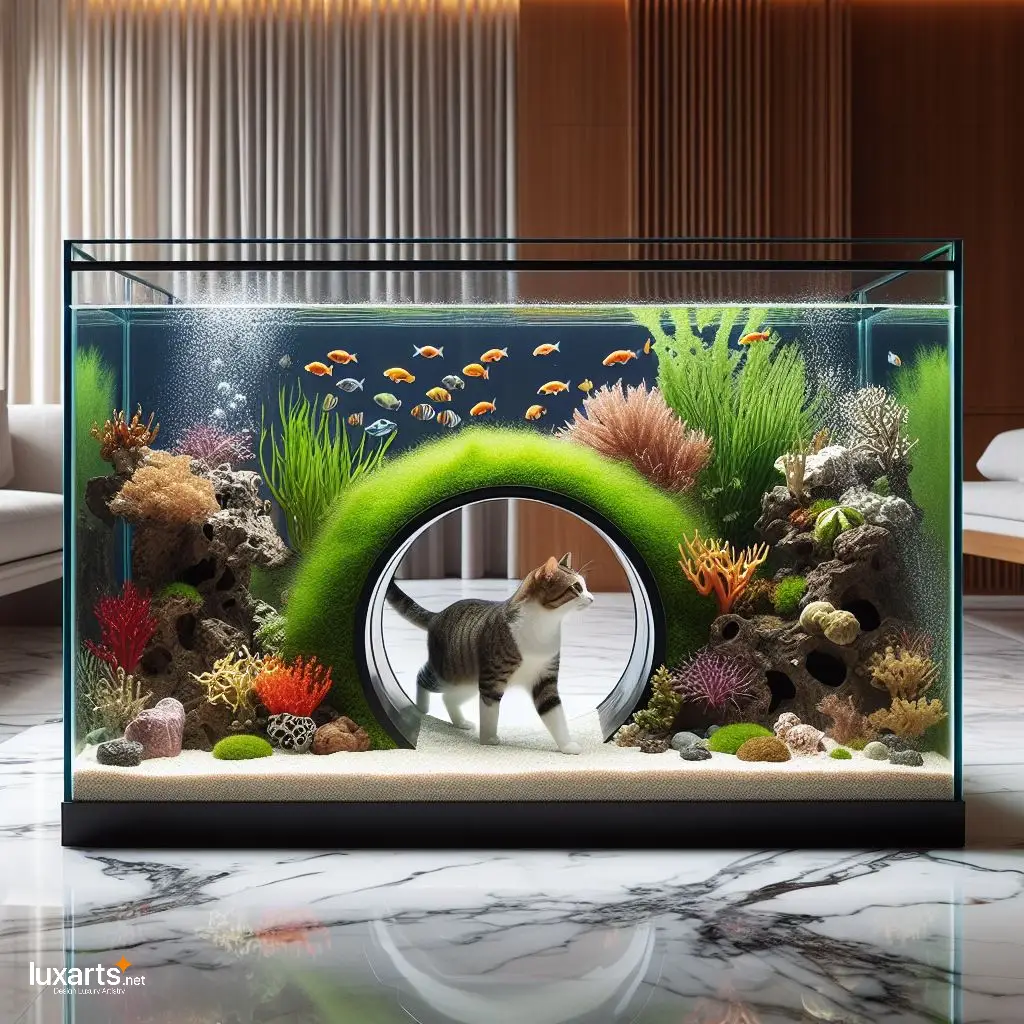 Feline Oasis: Aquariums with Cat Tunnels for Whimsical Kitty Adventures luxarts aquariums with cat tunnels 10