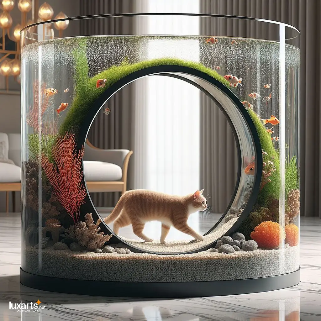 Feline Oasis: Aquariums with Cat Tunnels for Whimsical Kitty Adventures luxarts aquariums with cat tunnels 8