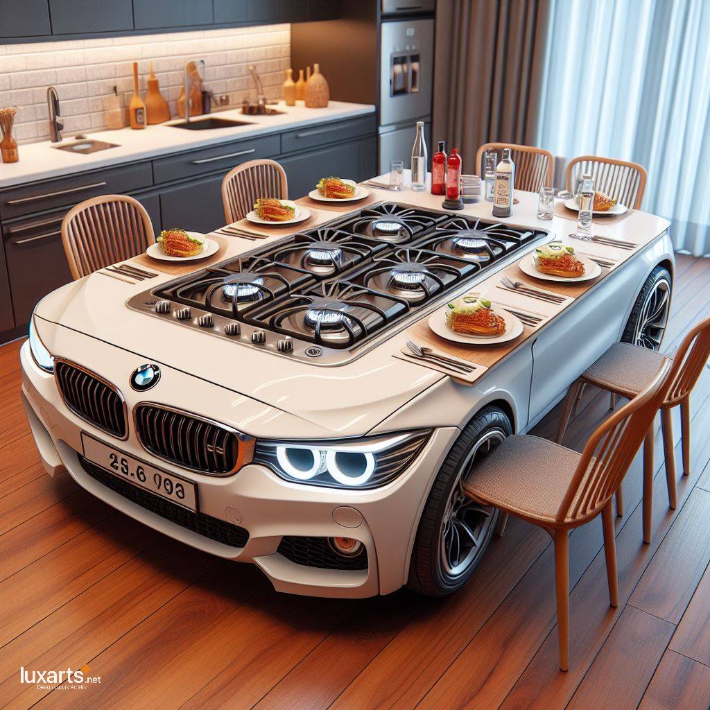 BMW Shaped Dining Table: A Fusion of Automotive Design and Functional Furniture luxarts bmw dining table 1