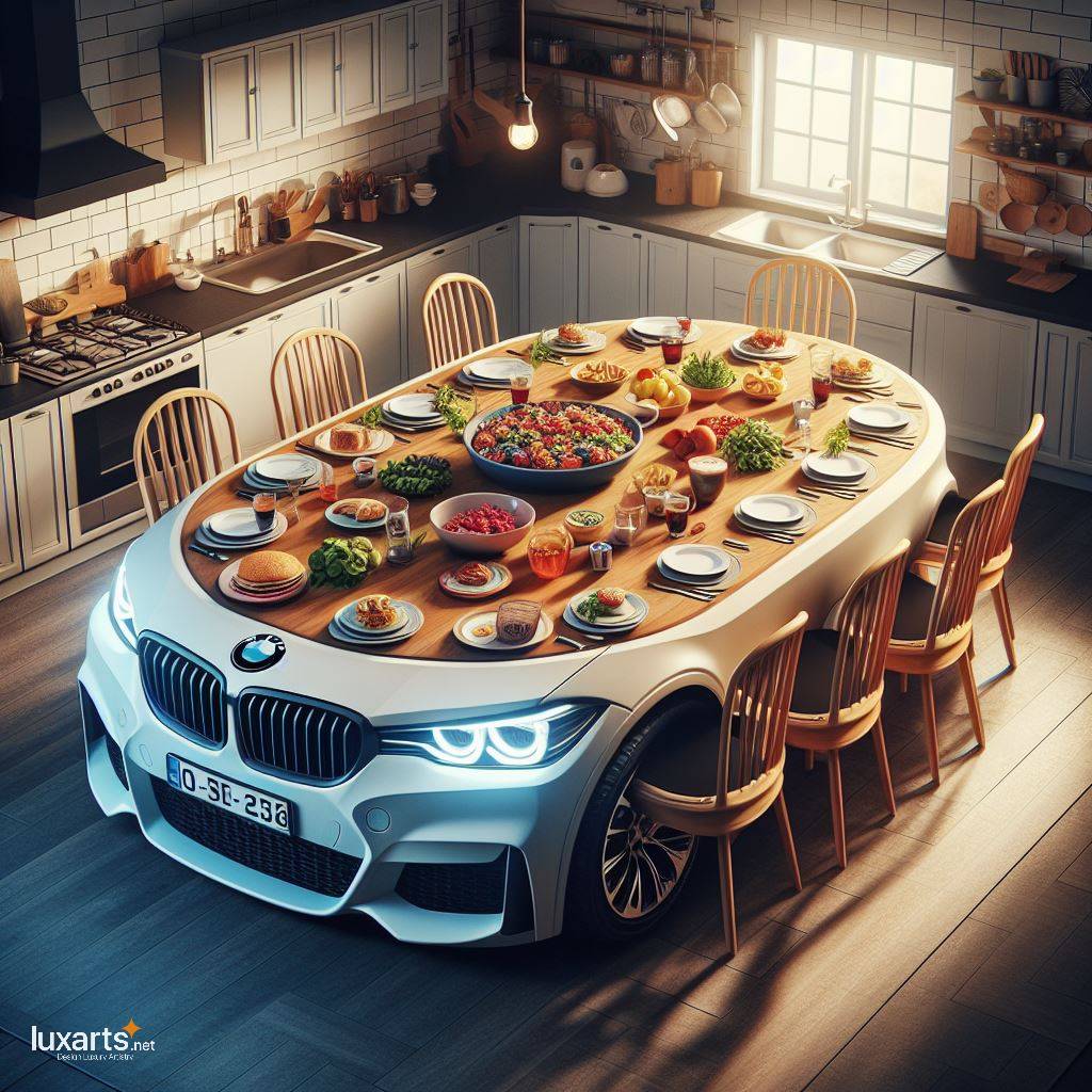 BMW Shaped Dining Table: A Fusion of Automotive Design and Functional Furniture luxarts bmw dining table 10