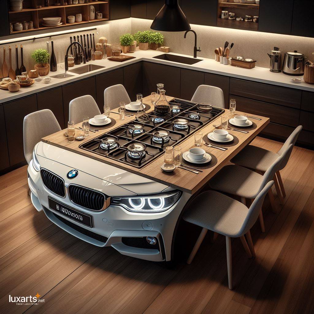 BMW Shaped Dining Table: A Fusion of Automotive Design and Functional Furniture luxarts bmw dining table 2