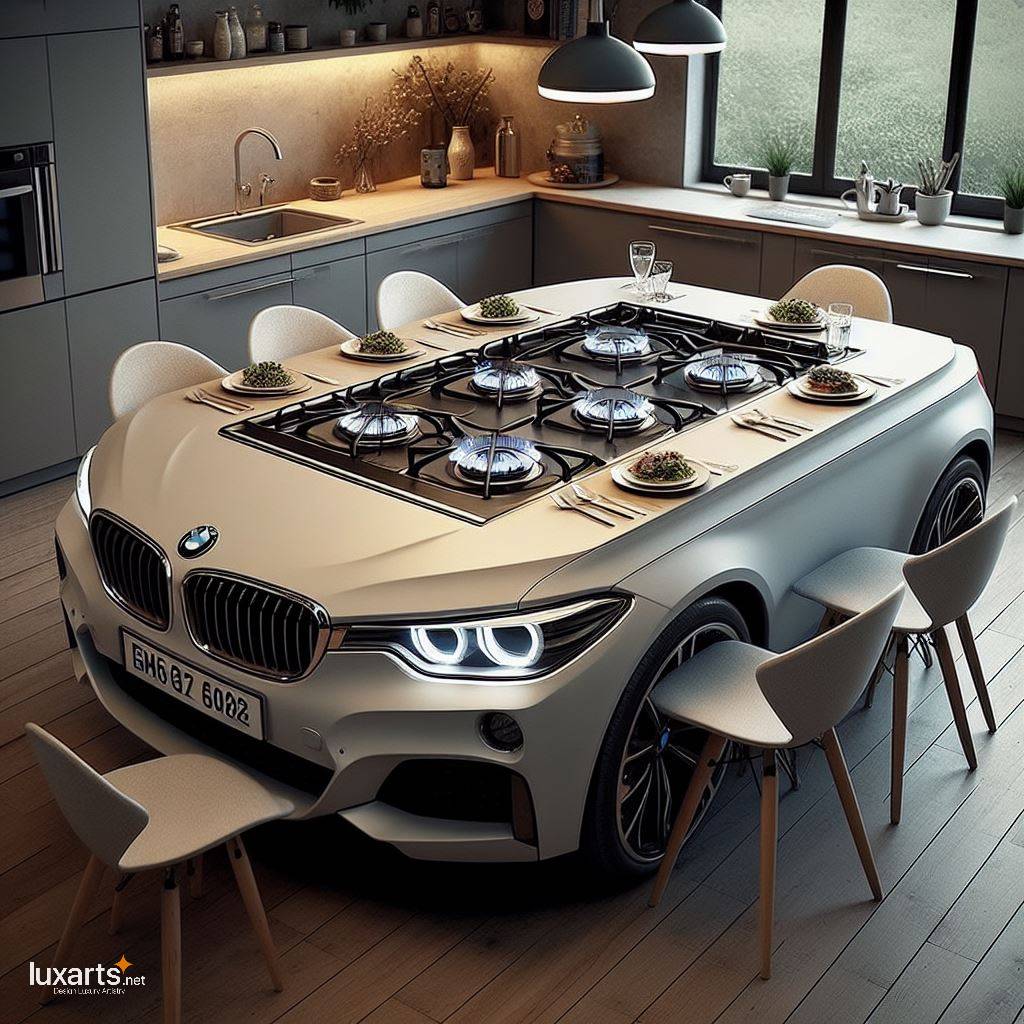 BMW Shaped Dining Table: A Fusion of Automotive Design and Functional Furniture luxarts bmw dining table 3