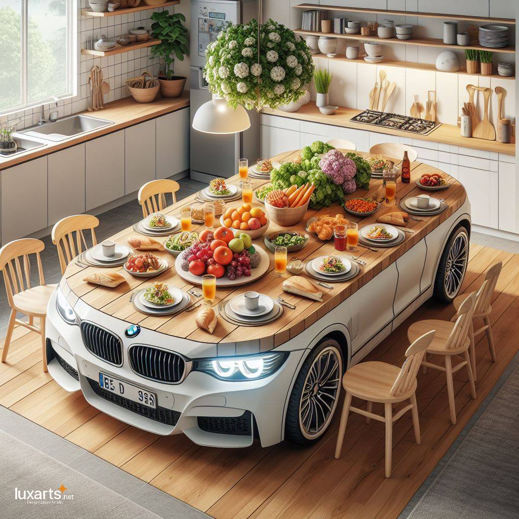 BMW Shaped Dining Table: A Fusion of Automotive Design and Functional Furniture luxarts bmw dining table 6
