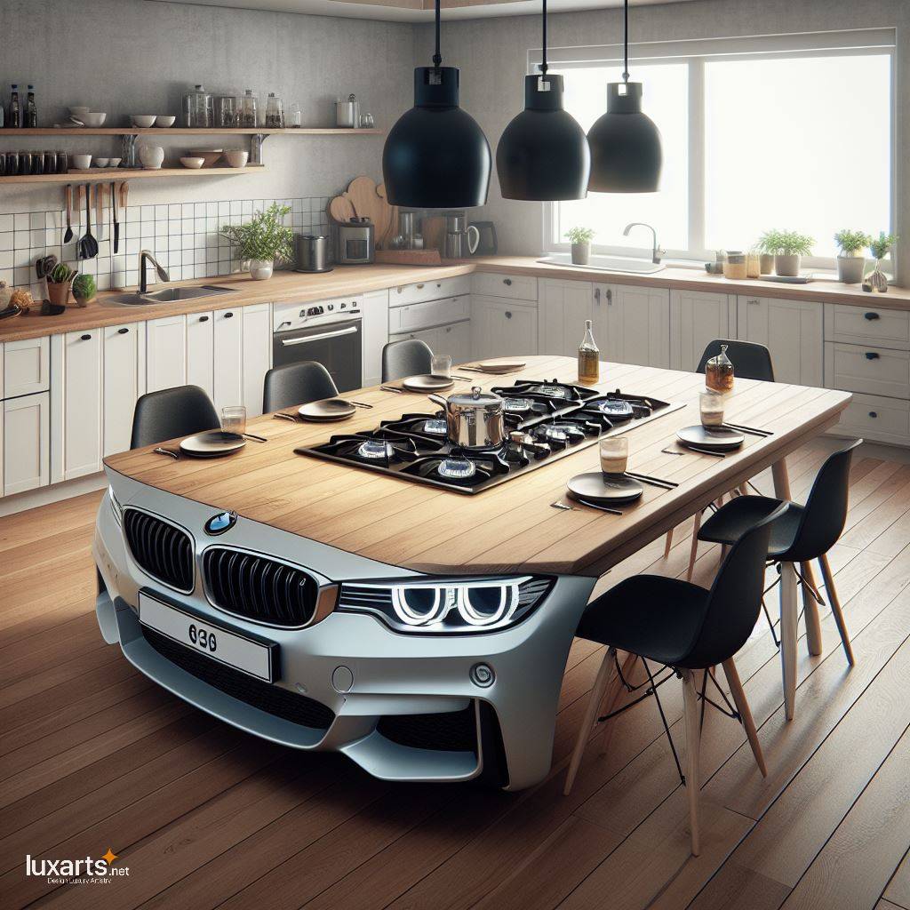 BMW Shaped Dining Table: A Fusion of Automotive Design and Functional Furniture luxarts bmw dining table 7
