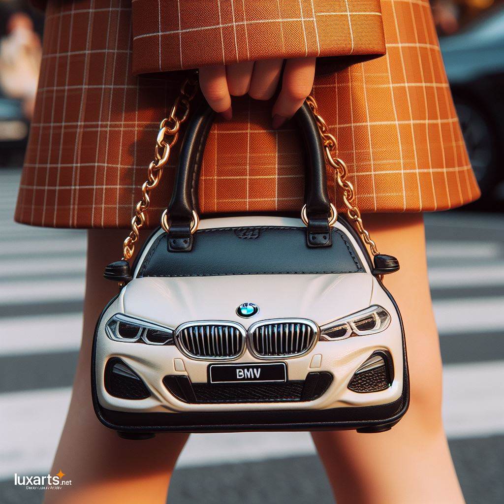 BMW Shaped HandBag: A Fusion of Style and Automotive Inspiration luxarts bmw handbag 8