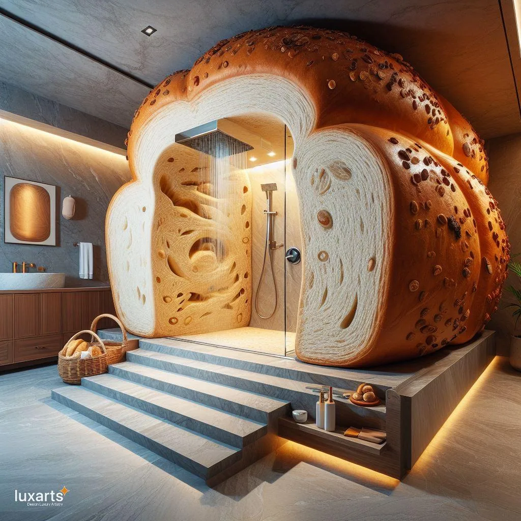 Loafing in Luxury: Bread-Shaped Standing Bathroom for Whimsical Comfort luxarts bread standing bathroom 2 jpg