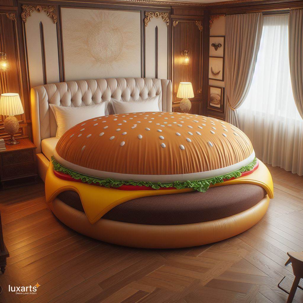 Hamburger Shaped Bed: Sleeping in Style and Whimsy luxarts burger bed 3