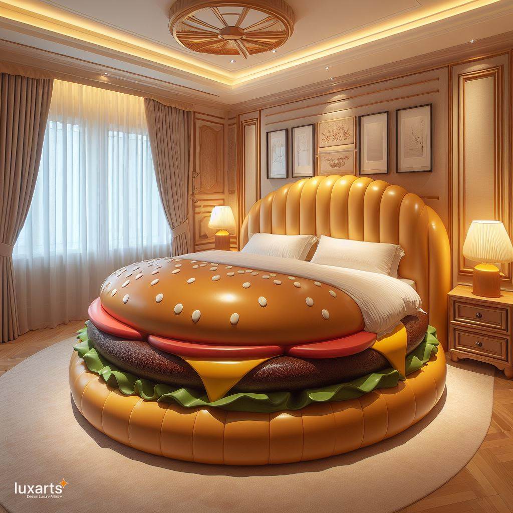 Hamburger Shaped Bed: Sleeping in Style and Whimsy luxarts burger bed 4