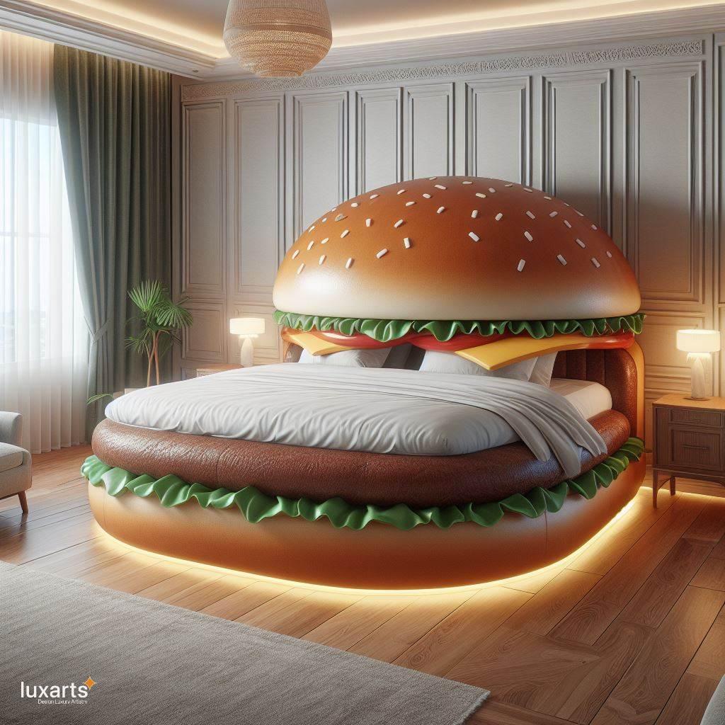 Hamburger Shaped Bed: Sleeping in Style and Whimsy luxarts burger bed 5