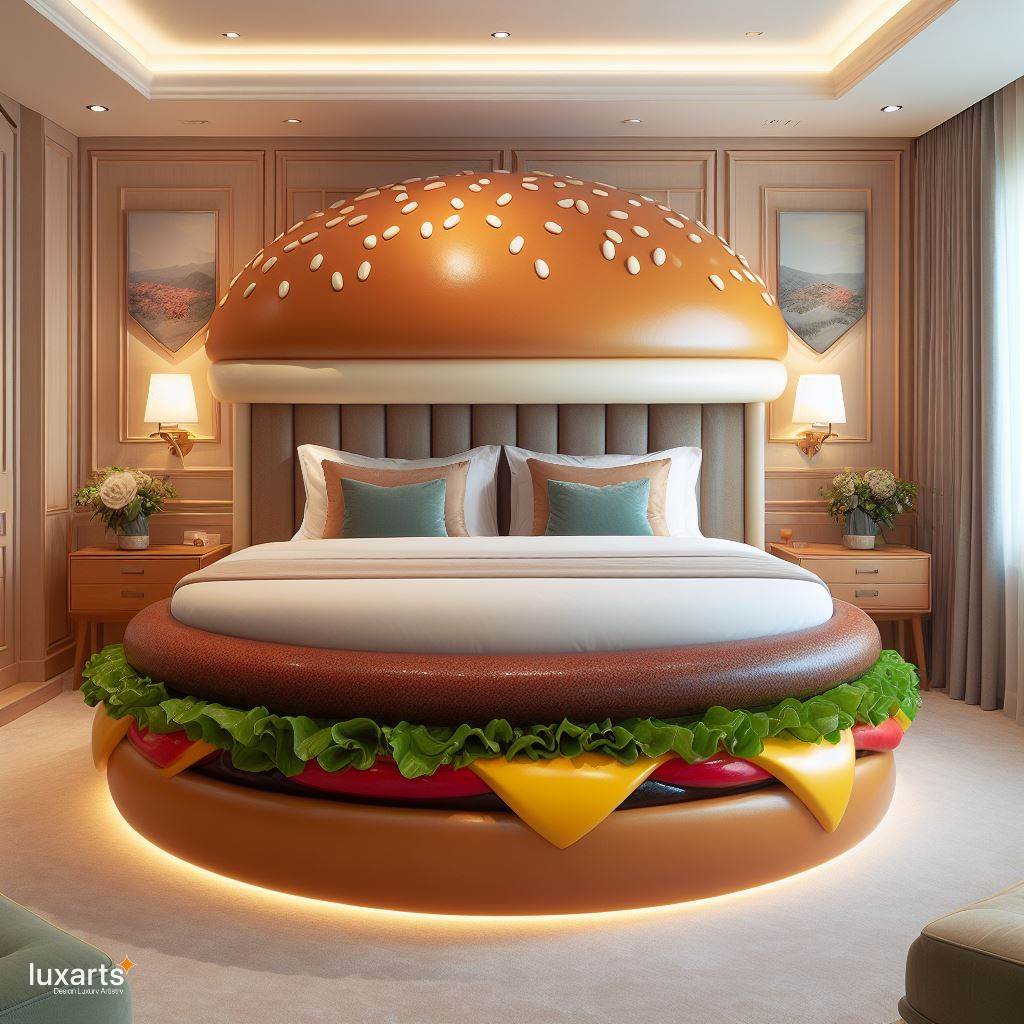 Hamburger Shaped Bed: Sleeping in Style and Whimsy luxarts burger bed 6