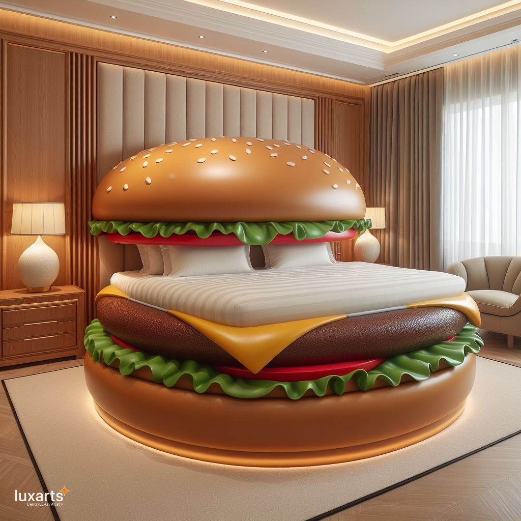 Hamburger Shaped Bed: Sleeping in Style and Whimsy luxarts burger bed 7