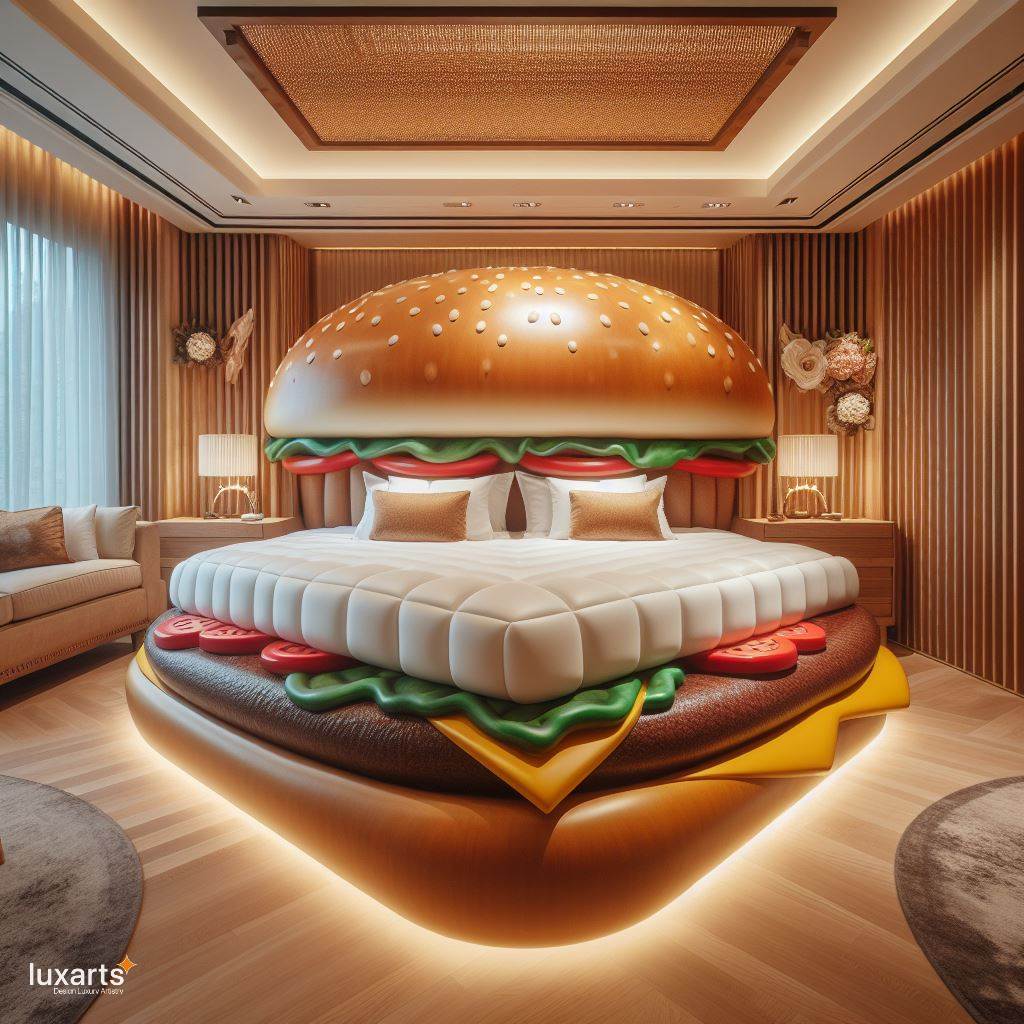 Hamburger Shaped Bed: Sleeping in Style and Whimsy luxarts burger bed 9