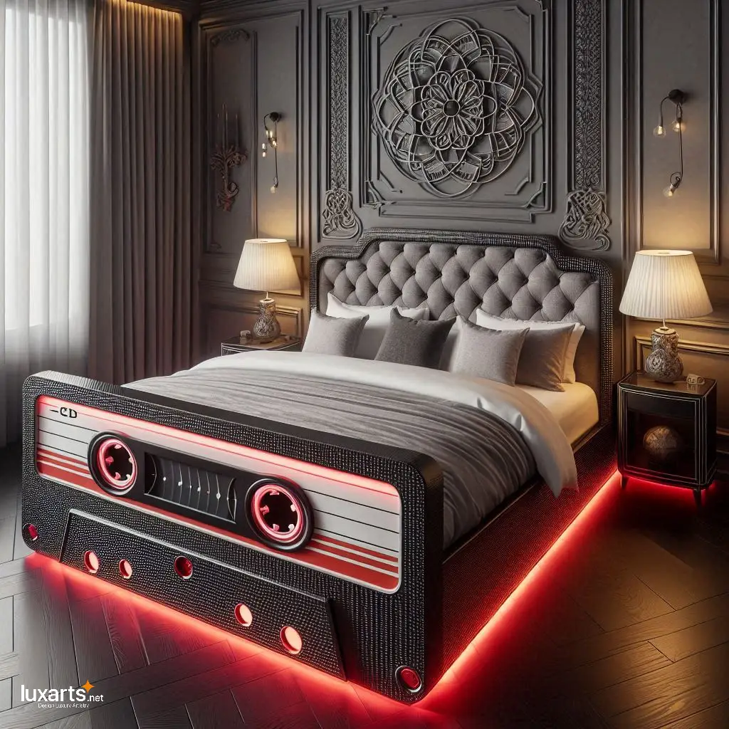 Retro Rewind: Cassette Tape Shaped Bed for Nostalgic Sleepers luxarts cassette tape bed 1