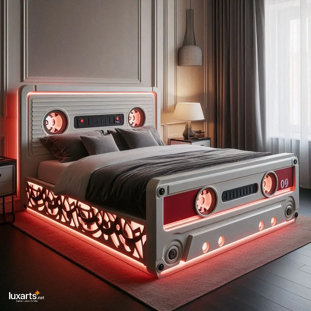 Retro Rewind: Cassette Tape Shaped Bed for Nostalgic Sleepers luxarts cassette tape bed 5