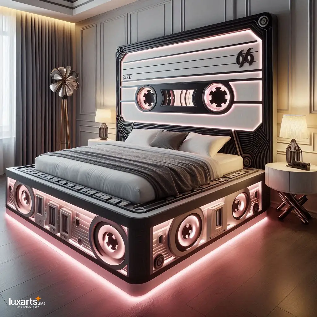 Retro Rewind: Cassette Tape Shaped Bed for Nostalgic Sleepers luxarts cassette tape bed 8