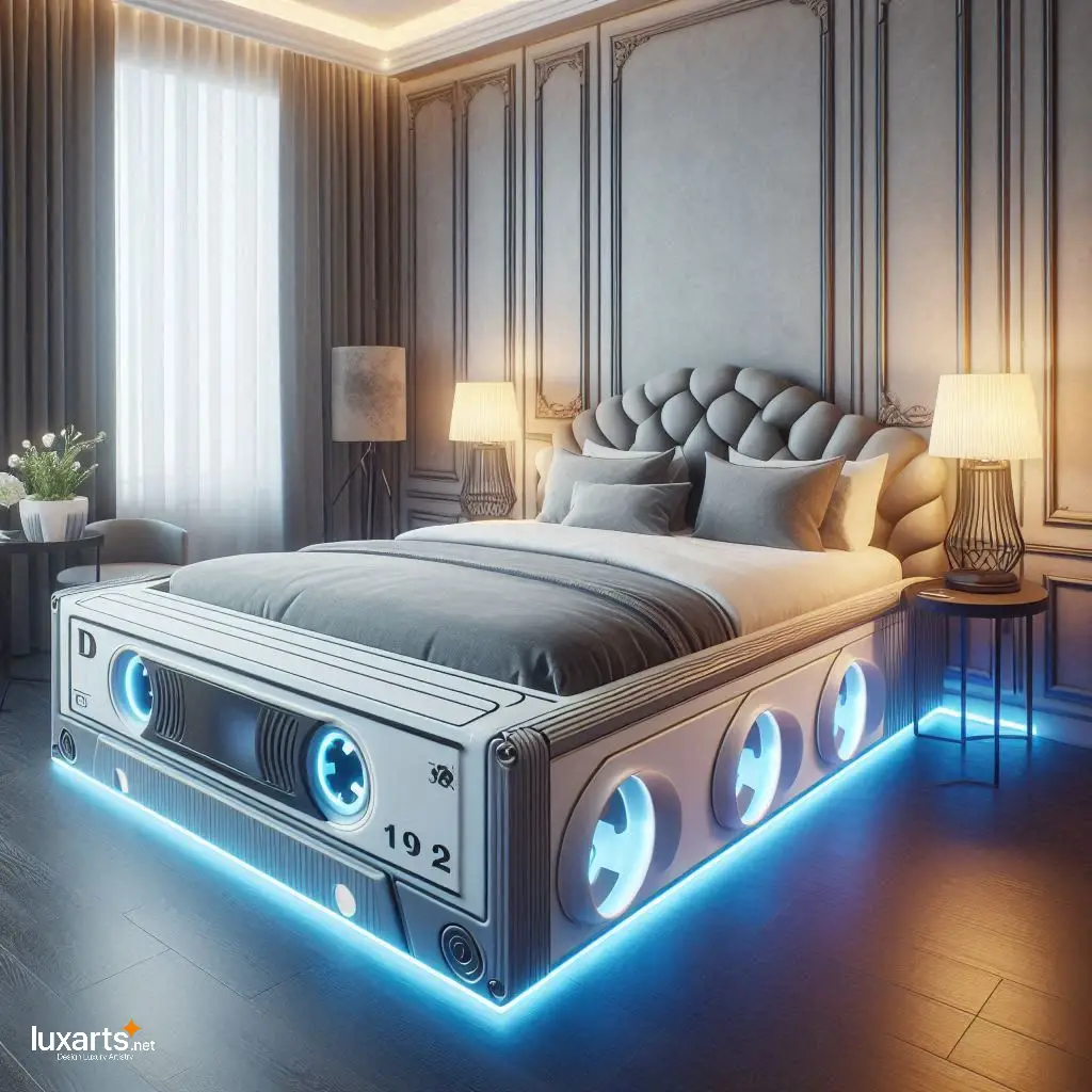 Retro Rewind: Cassette Tape Shaped Bed for Nostalgic Sleepers luxarts cassette tape bed 9