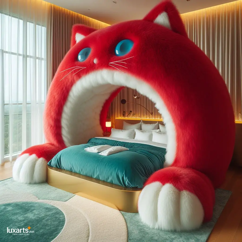 Purr-fect Playtime: Cat Cave Bed for Your Little One's Cozy Adventures luxarts cat cave bed for child 1