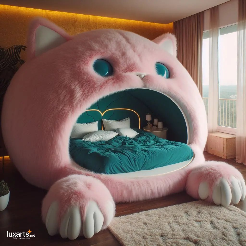 Purr-fect Playtime: Cat Cave Bed for Your Little One's Cozy Adventures luxarts cat cave bed for child 3