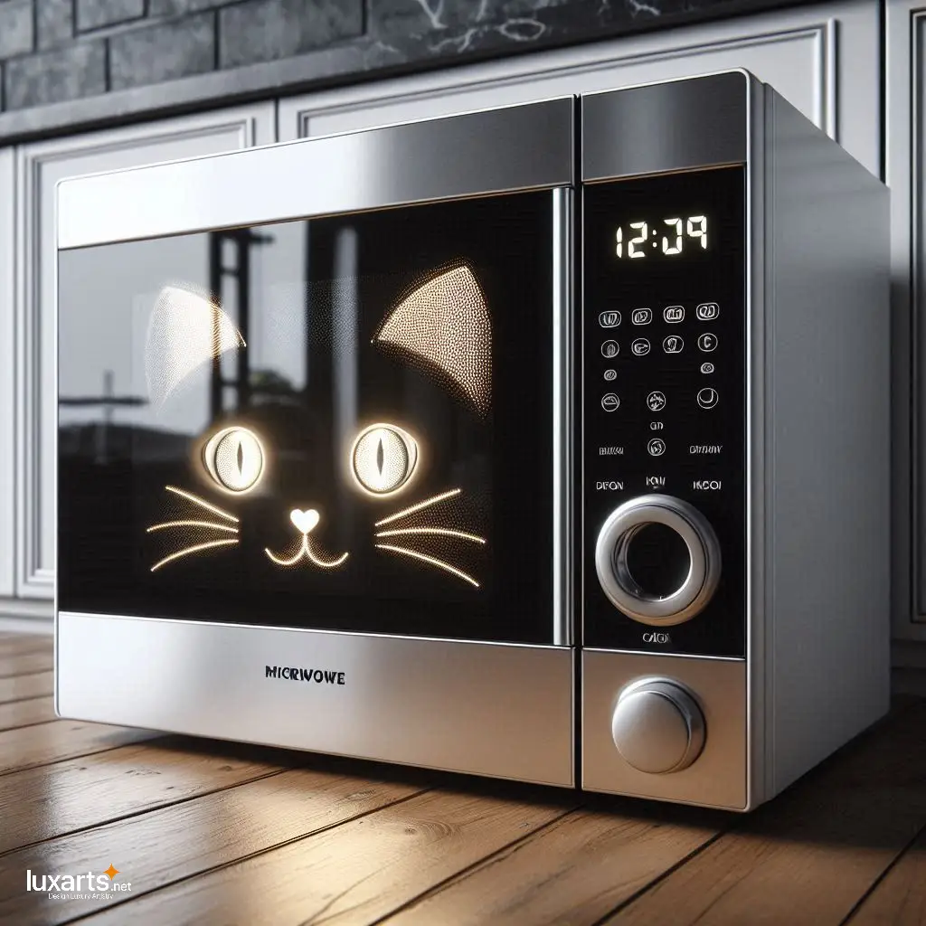 Purr-fectly Efficient: Cat Microwaves for Whimsical Kitchen Charm luxarts cat microwaves 1