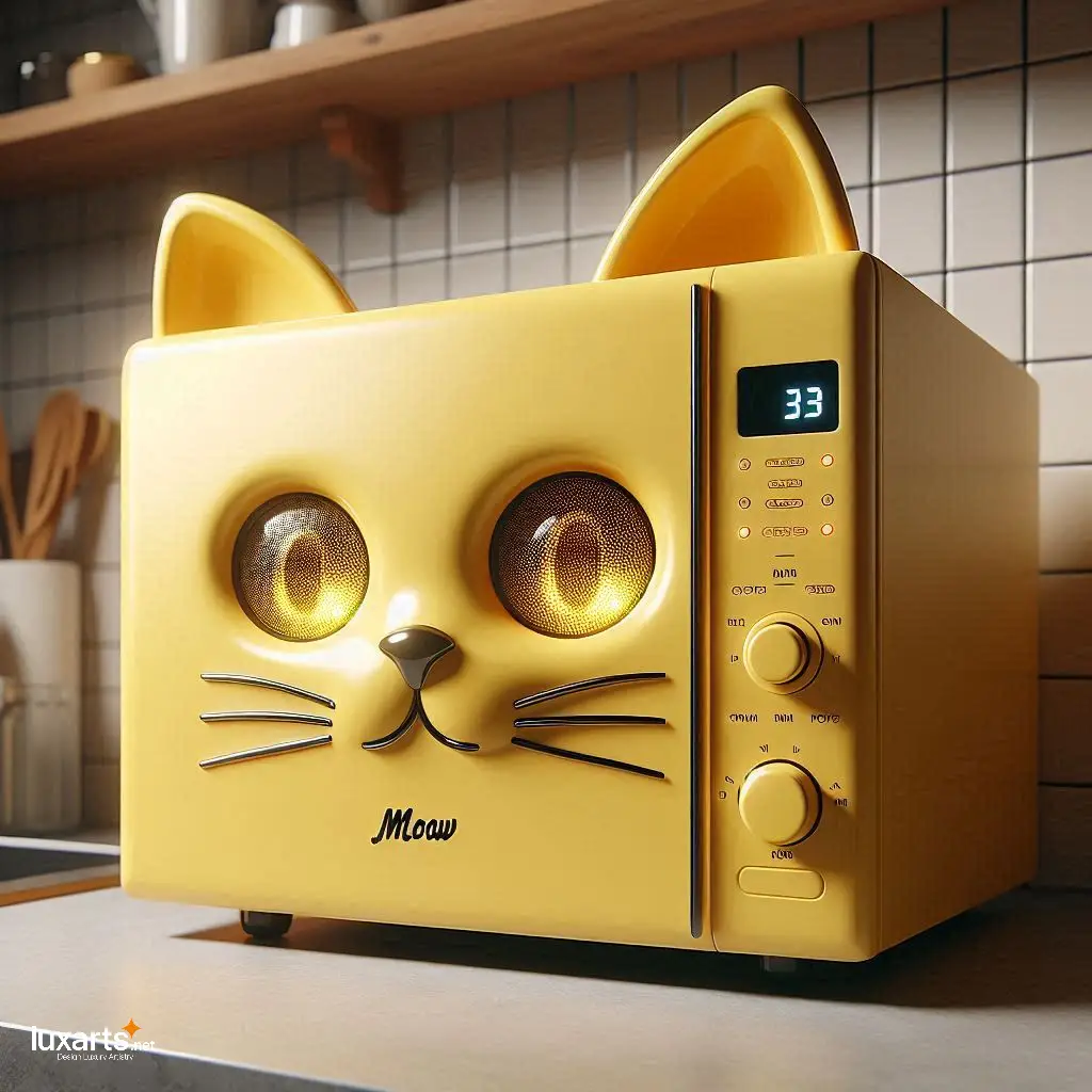 Purr-fectly Efficient: Cat Microwaves for Whimsical Kitchen Charm luxarts cat microwaves 2