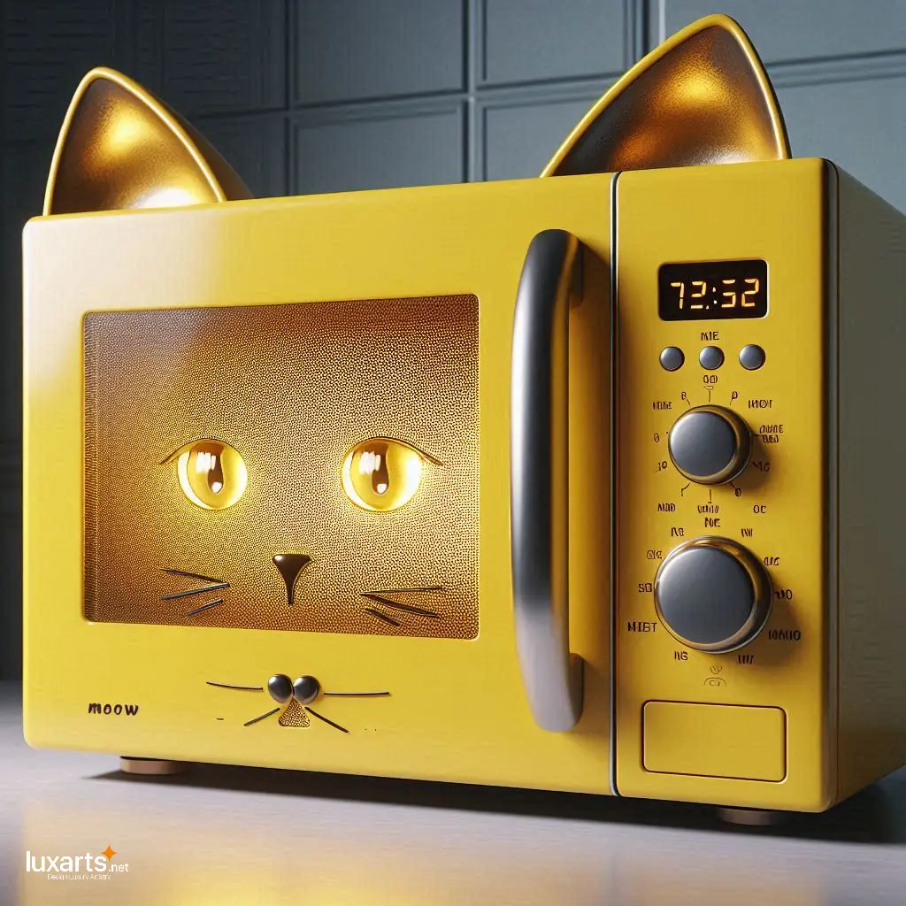 Purr-fectly Efficient: Cat Microwaves for Whimsical Kitchen Charm luxarts cat microwaves 3