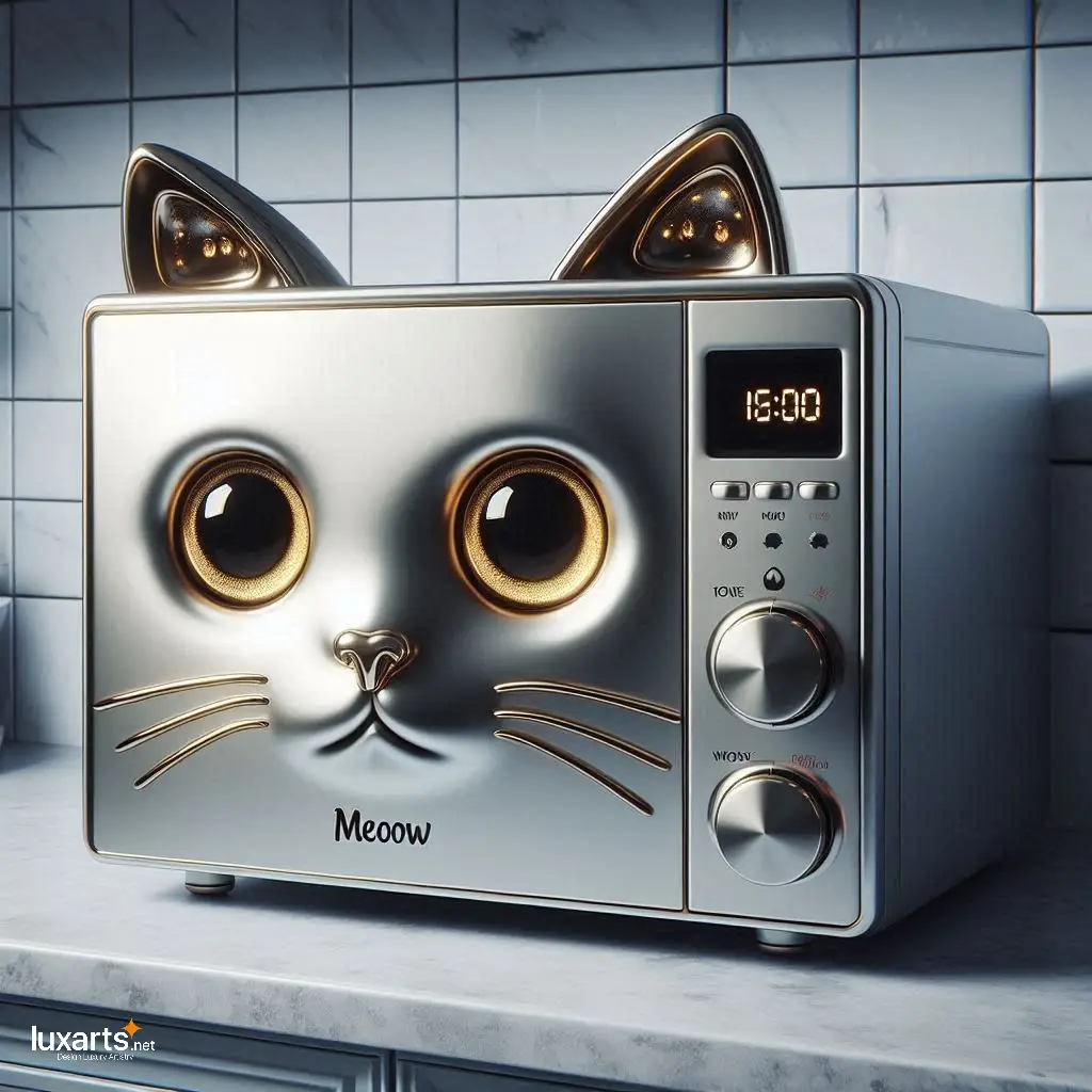 Purr-fectly Efficient: Cat Microwaves for Whimsical Kitchen Charm luxarts cat microwaves 5