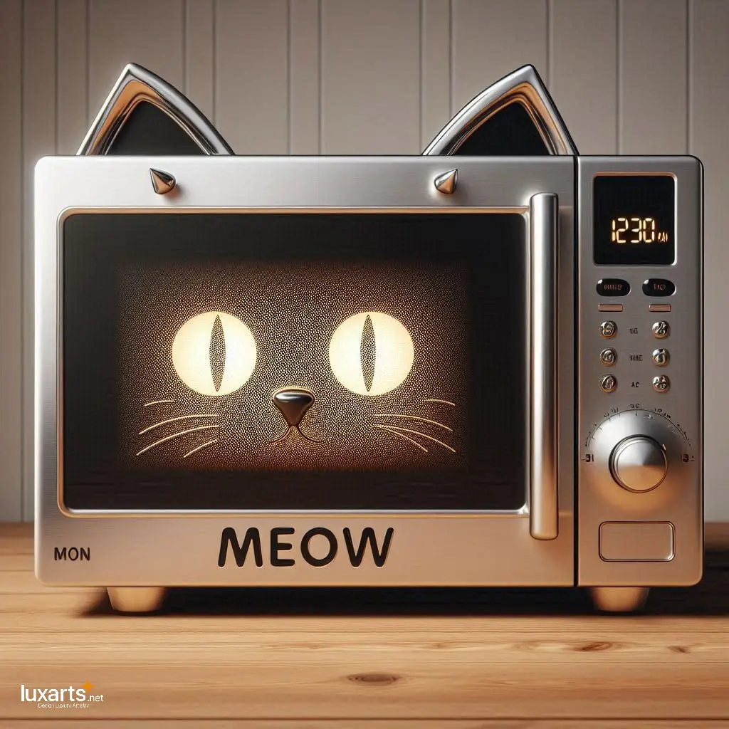Purr-fectly Efficient: Cat Microwaves for Whimsical Kitchen Charm luxarts cat microwaves 6