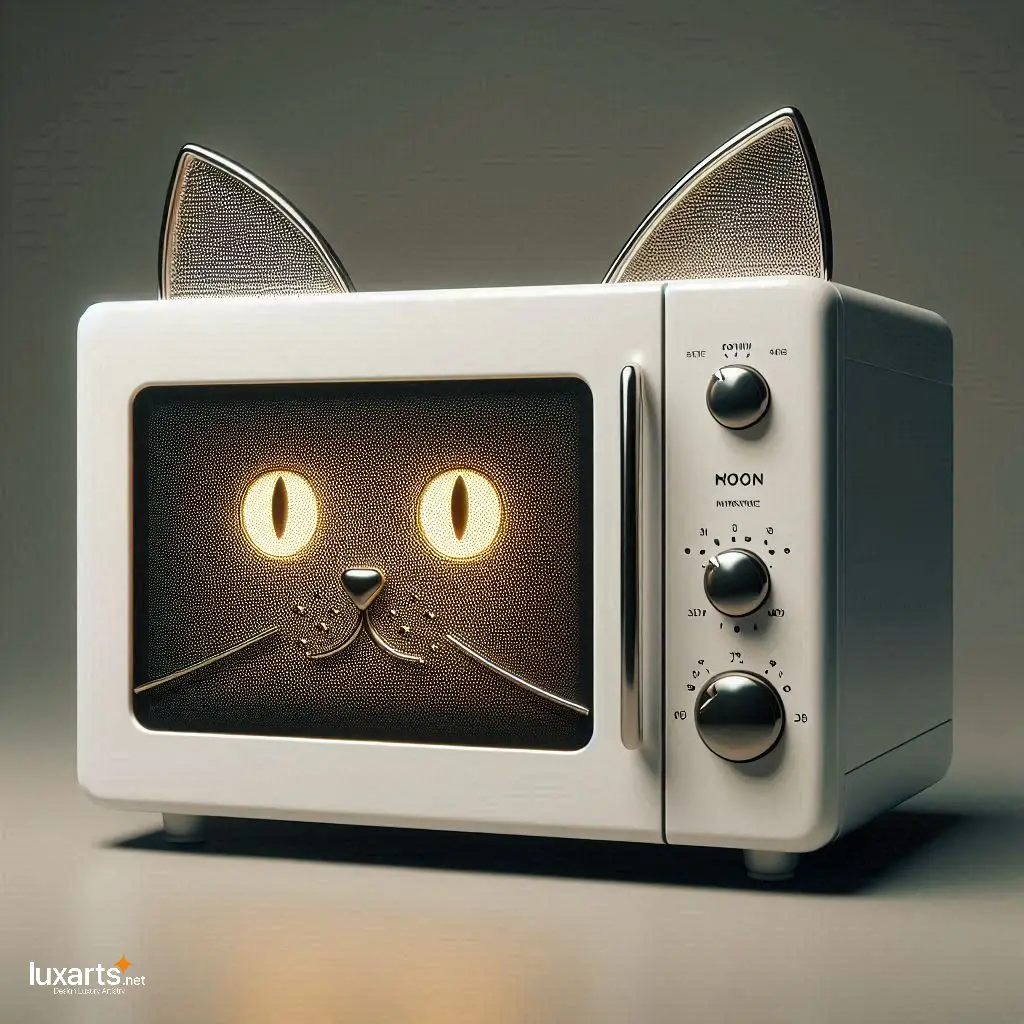 Purr-fectly Efficient: Cat Microwaves for Whimsical Kitchen Charm luxarts cat microwaves 8