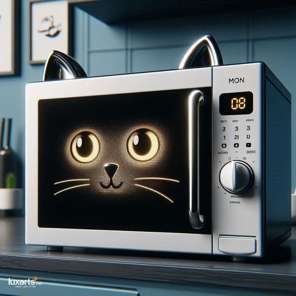 Purr-fectly Efficient: Cat Microwaves for Whimsical Kitchen Charm luxarts cat microwaves 9