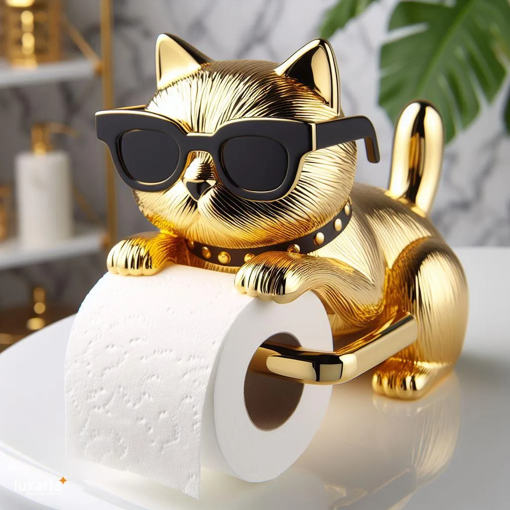 Pawsitively Adorable: Transform Your Bathroom with a Pet-Inspired Toilet Paper Holder luxarts cat shaped toilet paper holder 1 jpg