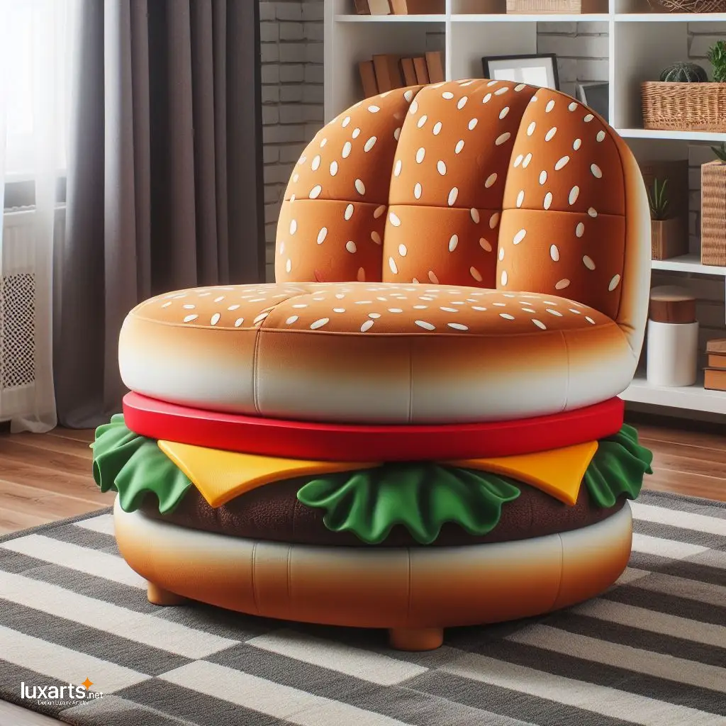 Relax in Delicious Comfort: Cheeseburger Lounge Chair for Foodie Relaxation luxarts cheeseburger lounge chair 1