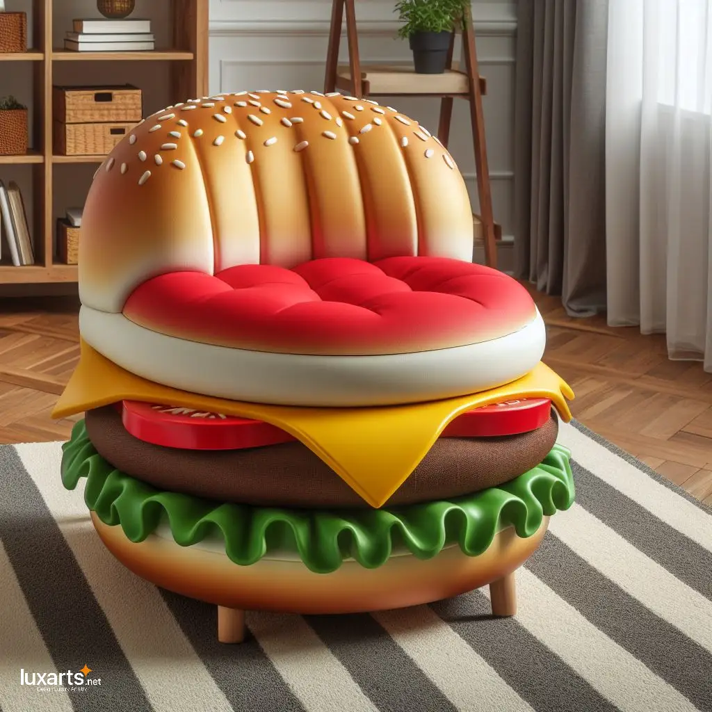 Relax in Delicious Comfort: Cheeseburger Lounge Chair for Foodie Relaxation luxarts cheeseburger lounge chair 4