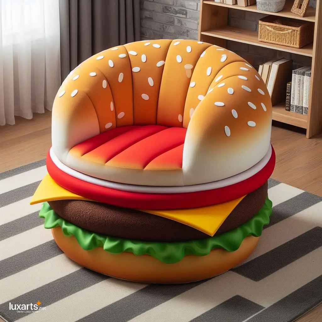 Relax in Delicious Comfort: Cheeseburger Lounge Chair for Foodie Relaxation luxarts cheeseburger lounge chair 7