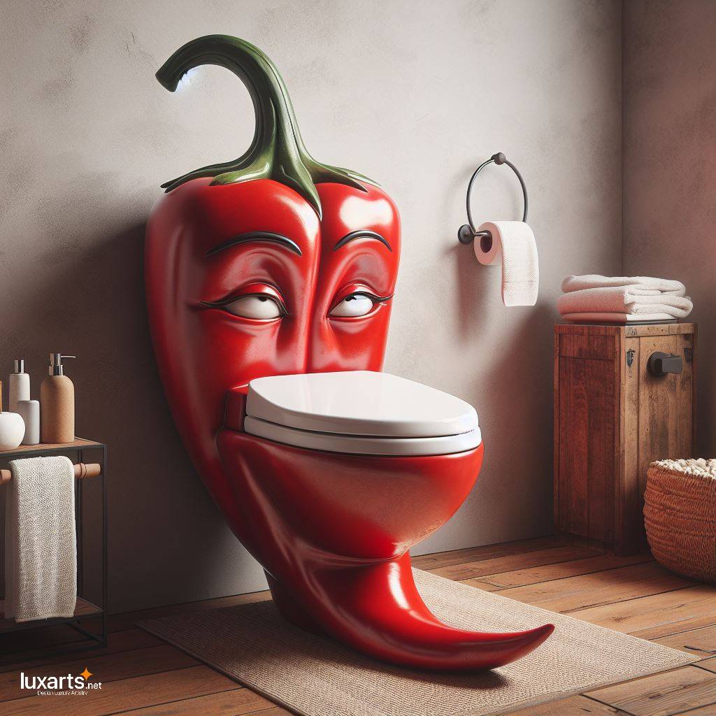 Spice Up Your Bathroom: Chili Pepper-Shaped Toilet for a Fiery Statement luxarts chili pepper toilet 1