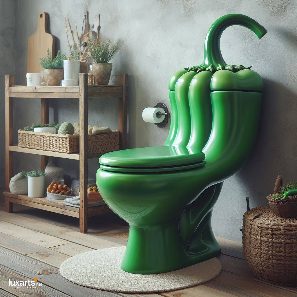 Spice Up Your Bathroom: Chili Pepper-Shaped Toilet for a Fiery Statement luxarts chili pepper toilet 10