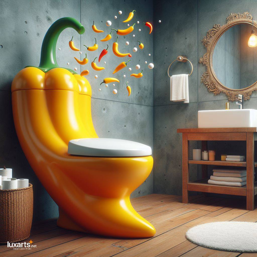 Spice Up Your Bathroom: Chili Pepper-Shaped Toilet for a Fiery Statement luxarts chili pepper toilet 3